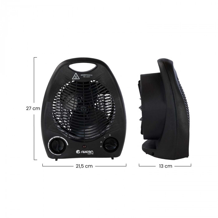 CALEFACTOR VERTICAL NEGRO 2000W RAYDAN HOME