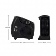 CALEFACTOR VERTICAL/HORIZONTAL NEGRO 2000W RAYDAN HOME