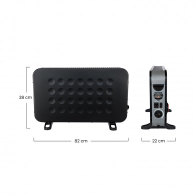 CONVECTOR NEGRO 2000W RAYDAN HOME
