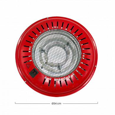 BRASERO ROJO 800W RAYDAN HOME