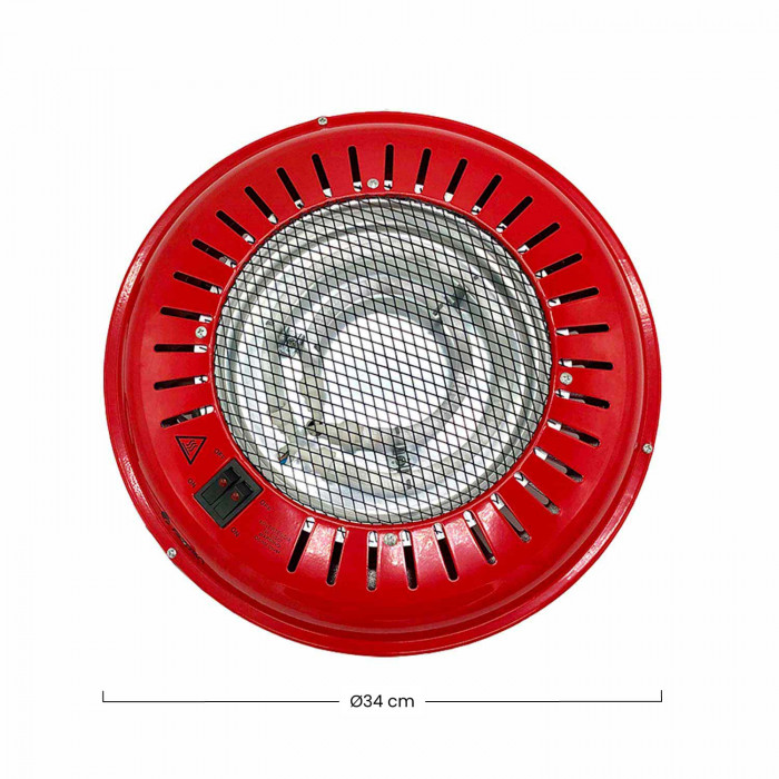 BRASERO ROJO 800W RAYDAN HOME