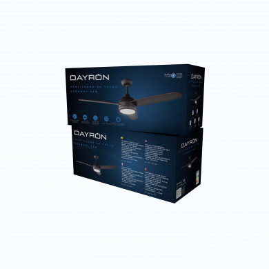 VENTILADOR TECHO VERMONT 55W MOTOR DC CON LUZ LED 18W NEGRO DAYRON VENTILADOR TECHO VERMONT 55W MOTOR DC CON LUZ LED 18W NEGRO DAYRON