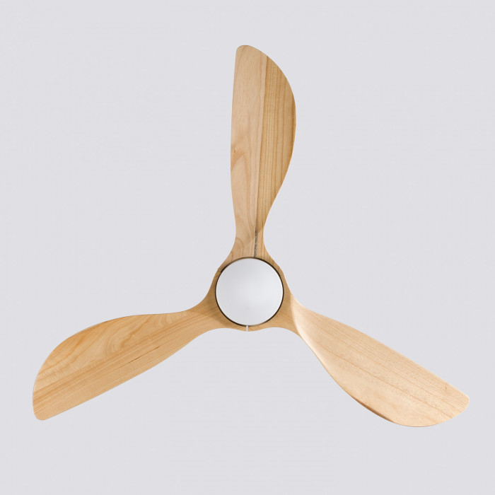 VENTILADOR TECHO DAKOTA 55W MOTOR DC 153mm CON LUZ LED 18W BLANCO/MADERA CLARA DAYRON