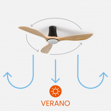 VENTILADOR TECHO DAKOTA 55W MOTOR DC 153mm CON LUZ LED 18W NEGRO/MADERA OSCURA DAYRON VENTILADOR TECHO DAKOTA 55W MOTOR DC 153mm CON LUZ LED 18W NEGRO/MADERA OSCURA DAYRON