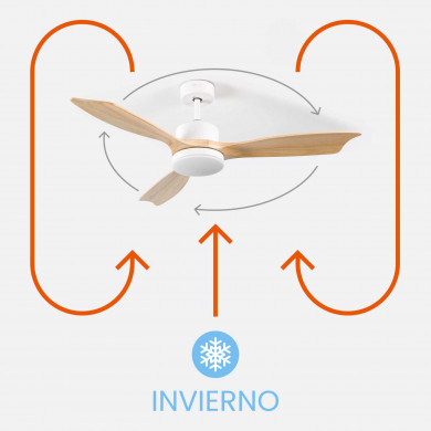 VENTILADOR TECHO NUEVA YORK 55W MOTOR DC 153mm CON LUZ LED 18W BLANCO/MADERA CLARA DAYRON VENTILADOR TECHO NUEVA YORK 55W MOTOR DC 153mm CON LUZ LED 18W BLANCO/MADERA CLARA DAYRON