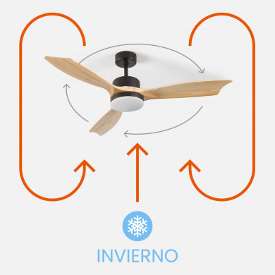 VENTILADOR TECHO NUEVA YORK 55W MOTOR DC 153mm CON LUZ LED 18W NEGRO/MADERA CLARA DAYRON VENTILADOR TECHO NUEVA YORK 55W MOTOR DC 153mm CON LUZ LED 18W NEGRO/MADERA CLARA DAYRON