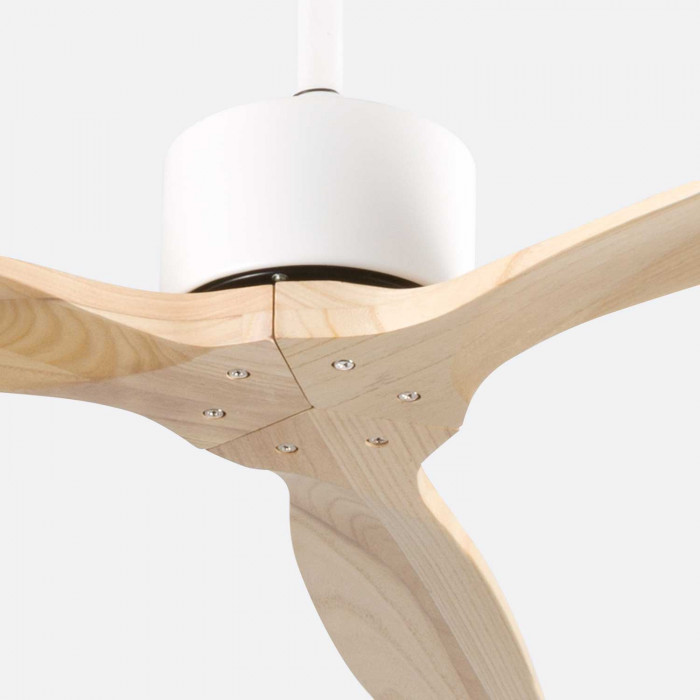 VENTILADOR TECHO NEBRASKA 55W MOTOR DC 153mm BLANCO/MADERA CLARA DAYRON