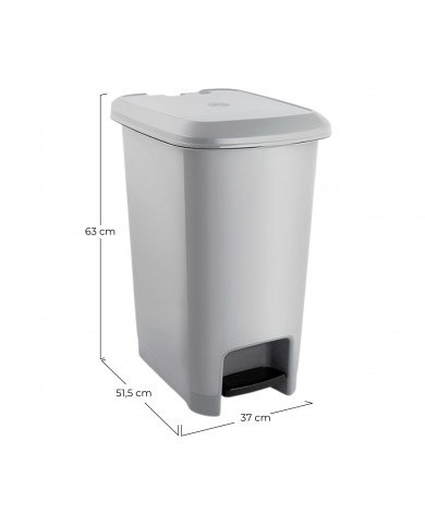 PAPELERA C/PEDAL APERTURA GRIS 60LT 7HOUSE