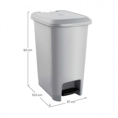 PAPELERA C/PEDAL APERTURA GRIS 60LT 7HOUSE