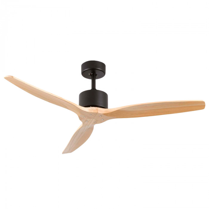 VENTILADOR TECHO NEBRASKA 55W MOTOR DC 153mm NEGRO/MADERA OSCURA DAYRON