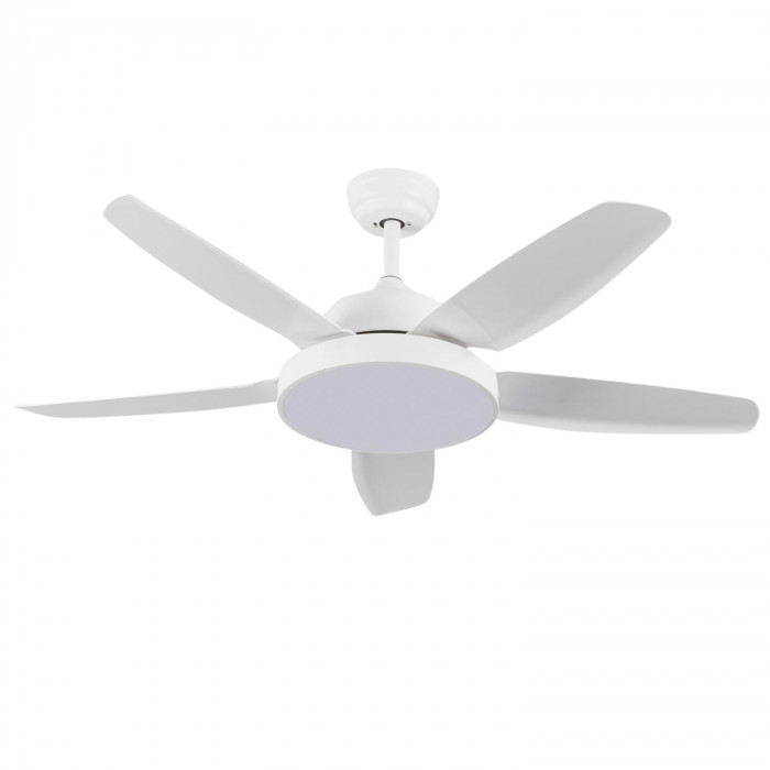 VENTILADOR TECHO NEVADA 65W MOTOR DC 153mm CON LUZ LED 24W BLANCO DAYRON