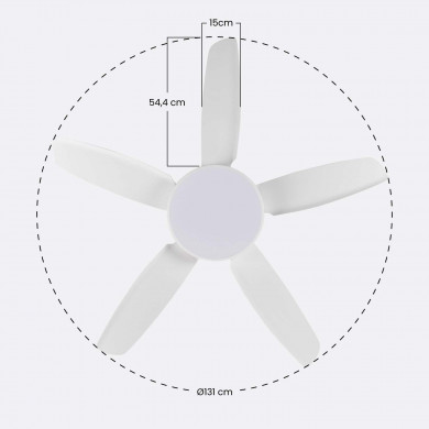 VENTILADOR TECHO NEVADA 65W MOTOR DC 153mm CON LUZ LED 24W BLANCO DAYRON VENTILADOR TECHO NEVADA 65W MOTOR DC 153mm CON LUZ LED 24W BLANCO DAYRON