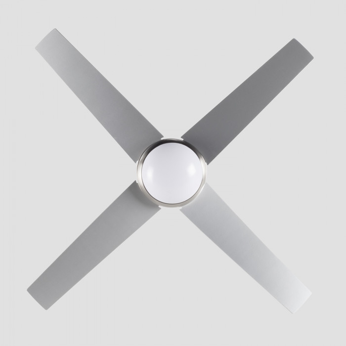 VENTILADOR TECHO MONTANA 55W MOTOR DC CON LUZ LED 18W NIQUEL/BLANCO DAYRON