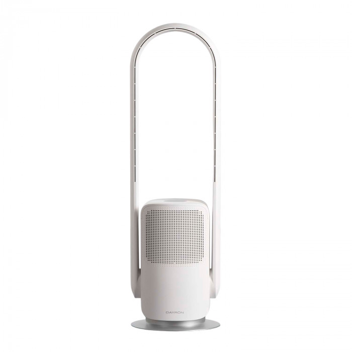 VENTILADOR DE TORRE SIN ASPAS CON FILTRO HEPA 26W BLANCO DAYRON