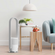 VENTILADOR DE TORRE SIN ASPAS CON FILTRO HEPA 26W BLANCO DAYRON