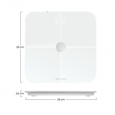 BÁSCULA INTELIGENTE BLUETOOTH HEALTH BLANCA DAYRON CJ.1 BÁSCULA INTELIGENTE BLUETOOTH HEALTH BLANCA DAYRON CJ.1