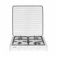 HORNILLO DE GAS BLANCO/NEGRO 2 FUEGOS CON TAPA 9X60X35CM CJ.1