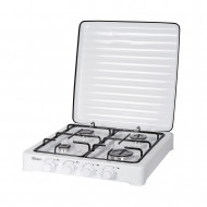 HORNILLO DE GAS BLANCO 4 FUEGOS CON TAPA 9X55X50,5CM CJ.1