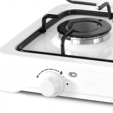 HORNILLO DE GAS BLANCO 3 FUEGOS CON TAPA 9X60X35CM CJ.1