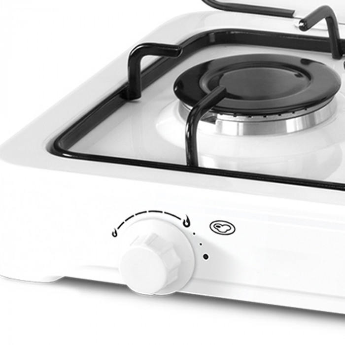 HORNILLO DE GAS BLANCO 3 FUEGOS CON TAPA 9X60X35CM CJ.1