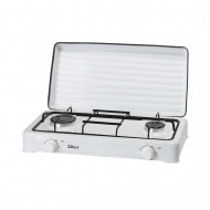 HORNILLO DE GAS NEGRO 3 FUEGOS CON TAPA 9X60X35CM CJ.1