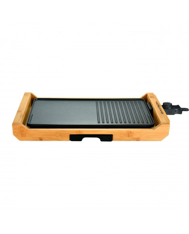 PLANCHA GRILL ANTIADHERENTE BAMBU 1800W 51,5x28 cm DAYRON