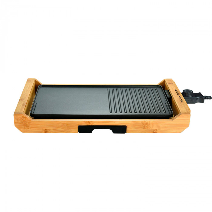 PLANCHA GRILL ANTIADHERENTE BAMBU 1800W 51,5x28 cm DAYRON