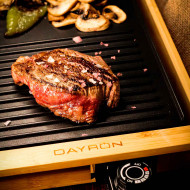 PLANCHA GRILL ANTIADHERENTE BAMBU 1800W 51,5x28 cm DAYRON