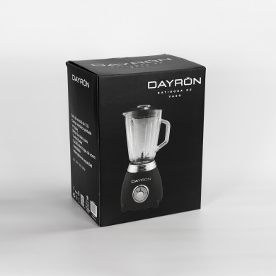 BATIDORA DE VASO RETRO 500W NEGRO/PLATA DAYRON BATIDORA DE VASO RETRO 500W NEGRO/PLATA DAYRON