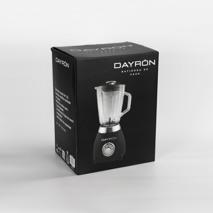 BATIDORA DE VASO RETRO 500W NEGRO/PLATA DAYRON