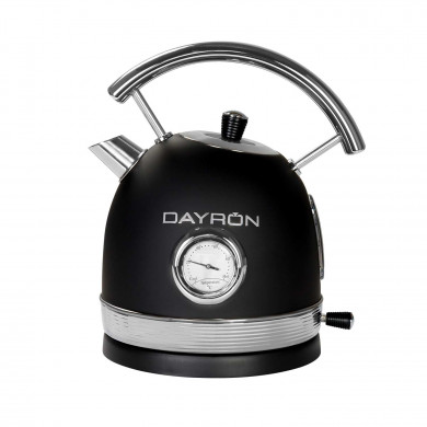 HERVIDOR RETRO 1.8L 1850-2200W NEGRO PLATA DAYRON HERVIDOR RETRO 1.8L 1850-2200W NEGRO PLATA DAYRON