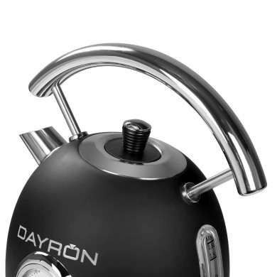 HERVIDOR RETRO 1.8L 1850-2200W NEGRO PLATA DAYRON HERVIDOR RETRO 1.8L 1850-2200W NEGRO PLATA DAYRON
