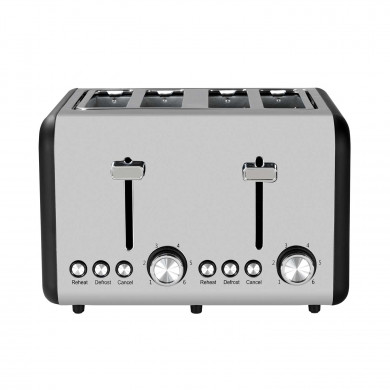 TOSTADORA DOBLE RETRO 4 REBANADAS 1500W NEGRO/PLATA DAYRON TOSTADORA DOBLE RETRO 4 REBANADAS 1500W NEGRO/PLATA DAYRON