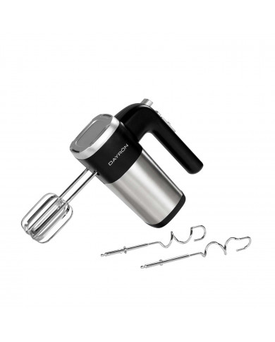 BATIDORA DE MANO RETRO MULTIFUNCION 500W NEGRO PLATA DAYRON