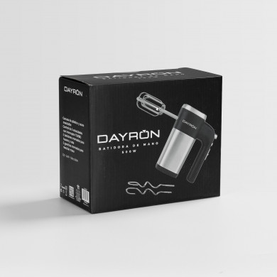 BATIDORA DE MANO RETRO MULTIFUNCION 500W NEGRO PLATA DAYRON BATIDORA DE MANO RETRO MULTIFUNCION 500W NEGRO PLATA DAYRON