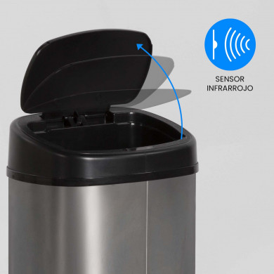 PAPELERA 9L. SENSOR ACERO INOX. /NEGRO DAYRON PAPELERA 9L. SENSOR ACERO INOX. /NEGRO DAYRON
