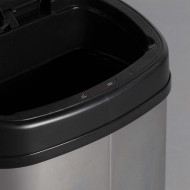 PAPELERA 9L. SENSOR ACERO INOX. /NEGRO DAYRON