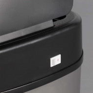 PAPELERA 9L. SENSOR ACERO INOX. /NEGRO DAYRON