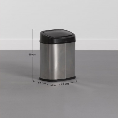 PAPELERA 9L. SENSOR ACERO INOX. /NEGRO DAYRON PAPELERA 9L. SENSOR ACERO INOX. /NEGRO DAYRON