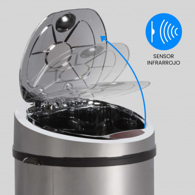 PAPELERA 6L. SENSOR ACERO INOX. CIRCULAR DAYRON PAPELERA 6L. SENSOR ACERO INOX. CIRCULAR DAYRON
