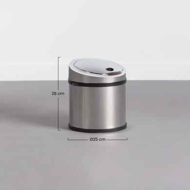 PAPELERA 6L. SENSOR ACERO INOX. CIRCULAR DAYRON PAPELERA 6L. SENSOR ACERO INOX. CIRCULAR DAYRON