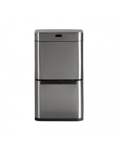 CLASIFICADOR BASURA 4 COMPARTIMENTOS RECTANGULAR SENSOR 80L. ACERO INOX. DAYRON