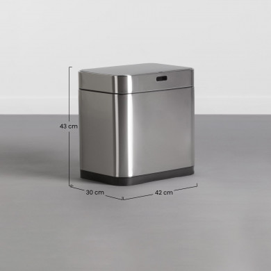 CLASIFICADOR DE BASURA RECTANGULAR SENSOR 40L. ACERO INOX. DAYRON CLASIFICADOR DE BASURA RECTANGULAR SENSOR 40L. ACERO INOX. DAYRON