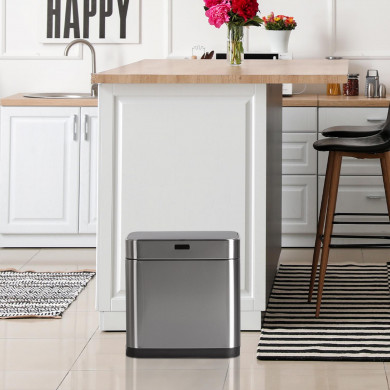 CLASIFICADOR DE BASURA RECTANGULAR SENSOR 40L. ACERO INOX. DAYRON CLASIFICADOR DE BASURA RECTANGULAR SENSOR 40L. ACERO INOX. DAYRON