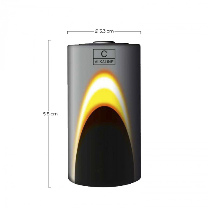 PILA ALCALINA LR20 1,5V DAYRON PACK.2