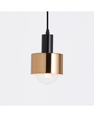 LAMPARA SOPOT ALUMINIO NEGRO/DORADO 13X13X16CM SEVEN ON DECO