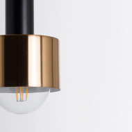 LAMPARA SOPOT ALUMINIO NEGRO/DORADO 13X13X16CM SEVEN ON DECO