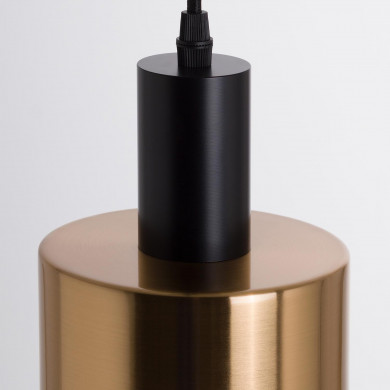 LAMPARA SOPOT ALUMINIO NEGRO/DORADO 13X13X16CM SEVEN ON DECO