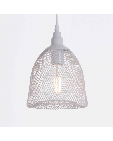 LAMPARA HIERRO RADOM BLANCO 18X18X23CM SEVEN ON DECO