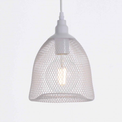 LAMPARA HIERRO RADOM BLANCO 18X18X23CM SEVEN ON DECO